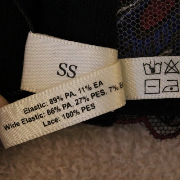 Bordelle Botanica Ouvert Open Bra Black XS SS Extra Small NWT AW21B04B $350 - Picture 12 of 12